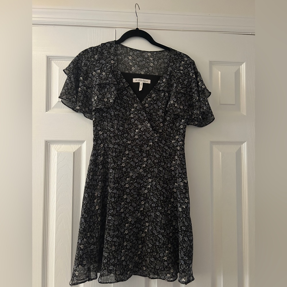 BCBGeneration Black Floral Dress
